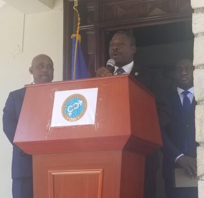 Le Ministre de la justice, Me Rockfeller Vincent a visité le bureau central de l'ONI
