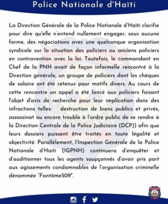 Dossier des policiers sur enquête : La direction générale maintient les dispositions 4 Dossier des policiers sur enquête : La direction générale maintient les dispositions