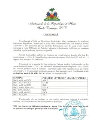 Des dizaines d'étudiants approuvés pour des bourses d'études en république dominicaine.