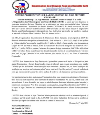 Dermalog: le juge Mathieu Chanlatte s’est déporté du dossier, l'OCNH salue cette décision