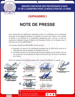 La communauté protestante en Haïti et celle de la diaspora se mettent ensemble pour un dénouement à la crise haïtienne
