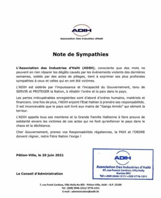 Haiti/ Insécurité : " cher Gouvernement, prenez vos responsabilités régaliennes ", crie l'ADIH