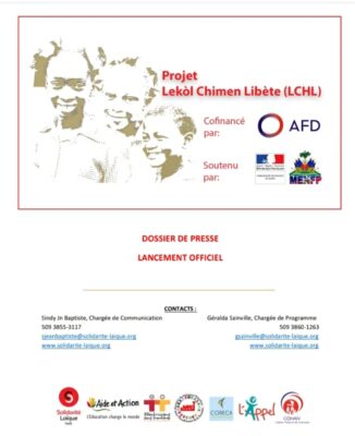 Haïti/éducation: "Lekòl chimen libète", un nouveau projet ambitieux de la Solidarité Laïque