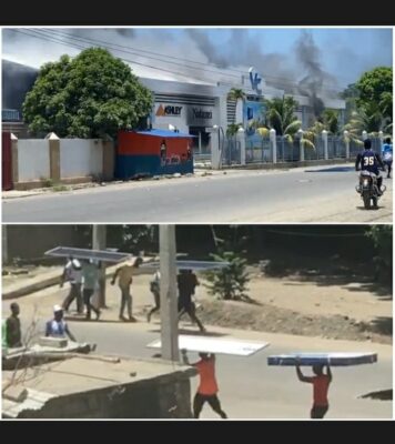 Funérailles de Jovenel Moïse : Des magasins pillés puis incendiés au Cap-Haïtien