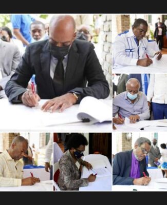 Haïti/Crise: des acteurs politiques signent l'accord du PM Ariel Henry visant à solutionner les problèmes du pays