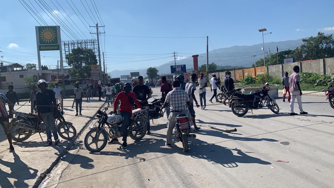Rareté de carburant: Protestation des motards dans la Commune de Tabarre