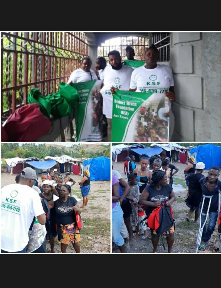 Cayes: Kedner Stiven Foundation (KSF) vole au secours des sinistrés du séisme du 14 août 2021