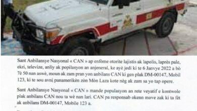 Une ambulance séquestrée par des individus armés à Morne Lazarre