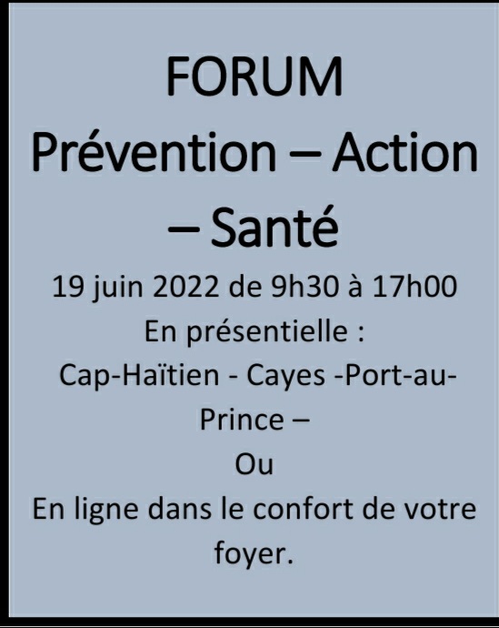 Édition 2022: le Forum Prévention-Action-Santé se réalise dans trois villes du pays