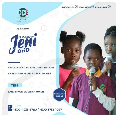 Haïti-Société: Lancement de la première édition "Jeni DRID map eple mo kreyòl" 2 Haïti-Société: Lancement de la première édition "Jeni DRID map eple mo kreyòl"