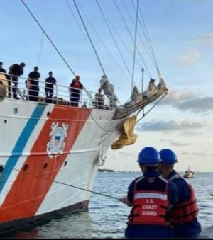 Haïti-Insécurité: Un navire de la Garde-côte américaine patrouille les eaux de Port-au-Prince