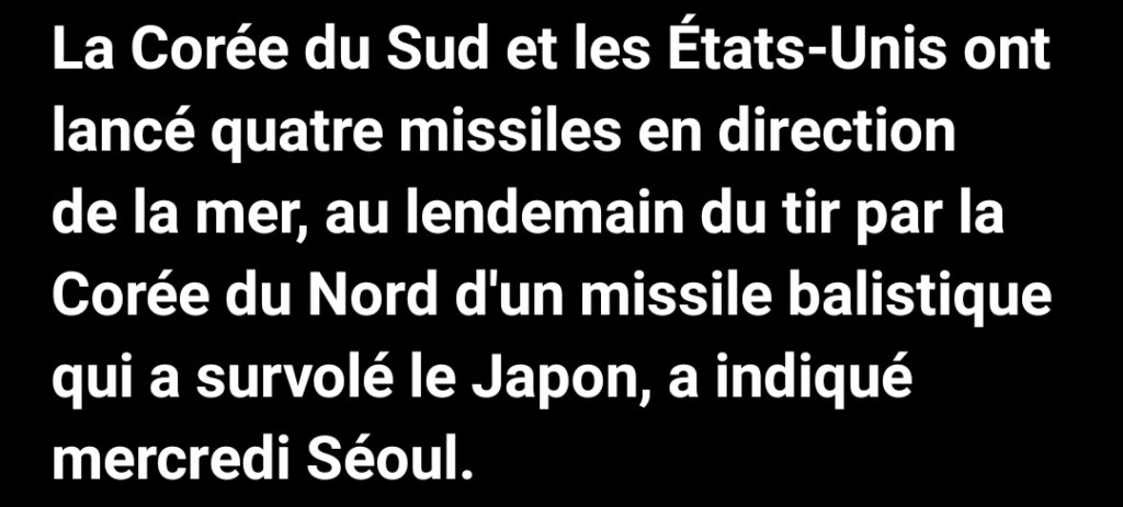 La Corée du Sud et les États-Unis tirent des missiles en mer après l'essai nord-coréen