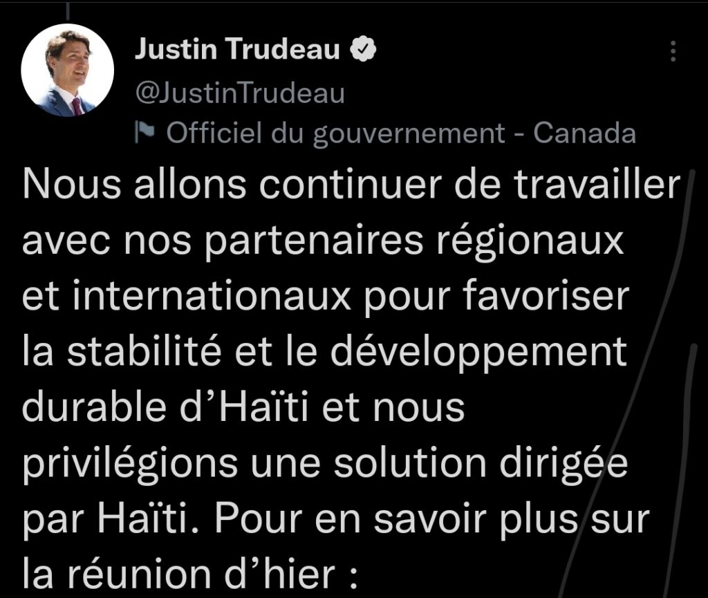 Le Groupe d'intervention en cas d'incident répond à l'appel de Justin Trudeau autour de la crise haïtienne