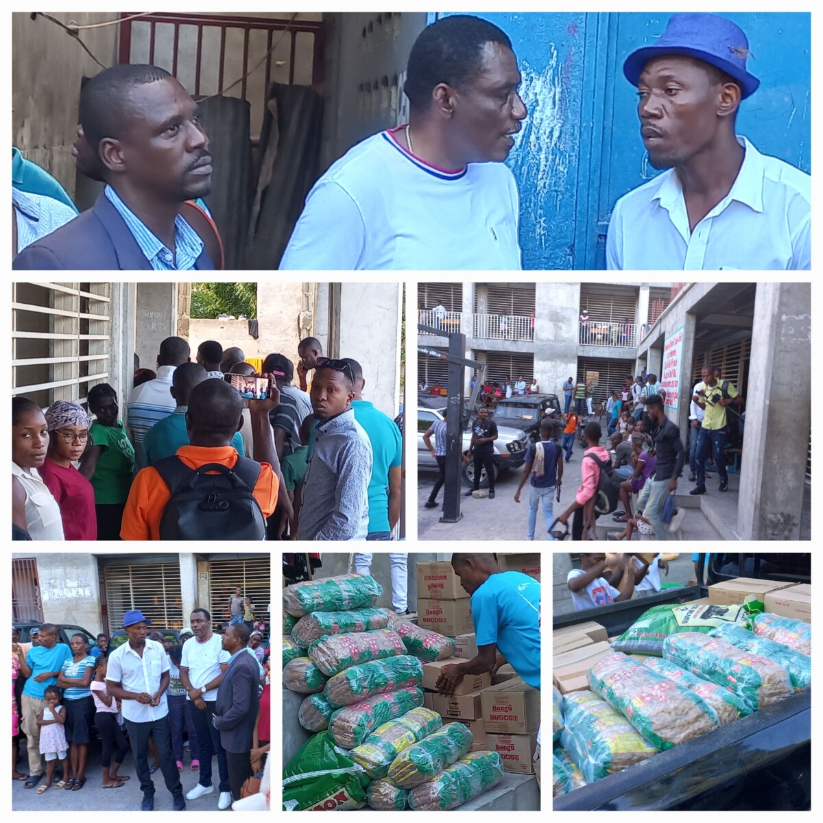 La Fondation LAKOUNSA rend visite aux déplacés de de Savane Pistache, logés au lycée de Carrefour-Feuilles
