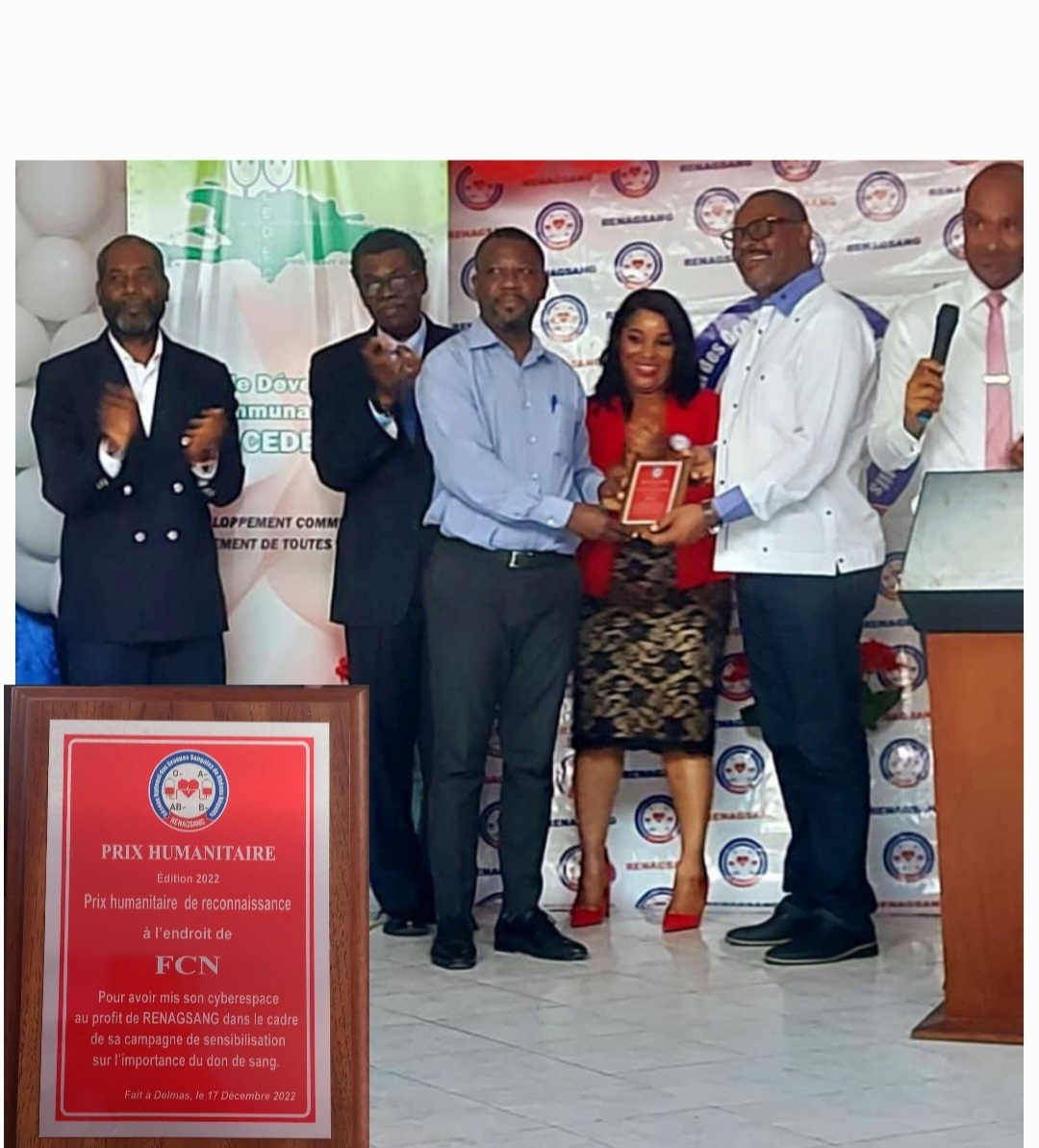 "Prix Humanitaire": l'agence de presse en ligneFCN Haïti décorée par le Renagsang pour l'édition 2022
