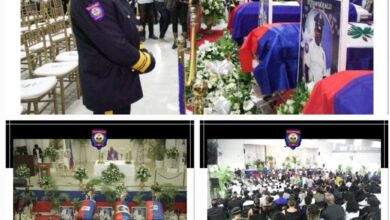 Funérailles des trois policiers assassinés à Métivier