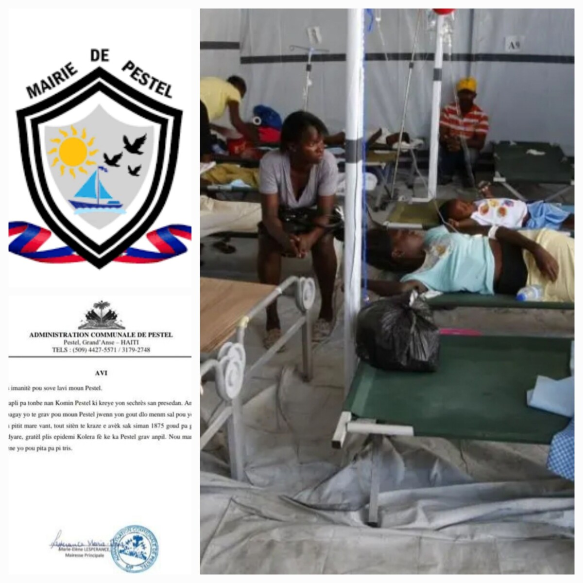 Haiti/Choléra: situation alarmante à Pestel, l'administration communale lance un SOS