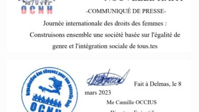 Haïti/journée internationle des droits de la femme: OCNH plaide en faveur l'égalité et l'intégration sociale des femmes