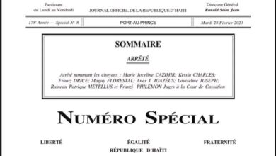 Haïti-Justice: Nommination de huit Juges à la Cour de Cassation