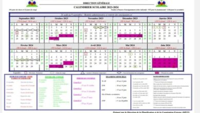 Le calendrier scolaire de l'année académique 2023-2024 est connu
