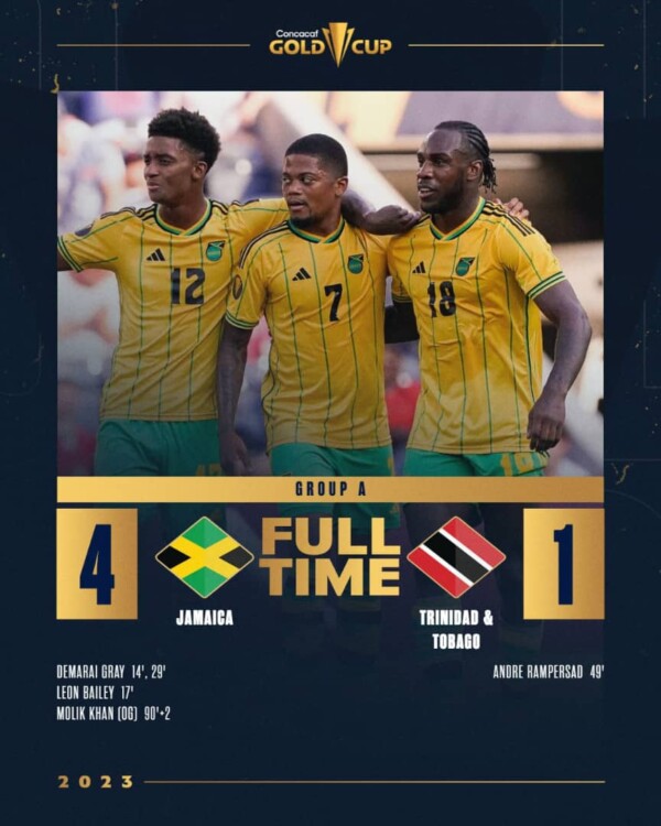 La Jamaïque domine Trinidad et Tobago avec une victoire éclatante de 4-1