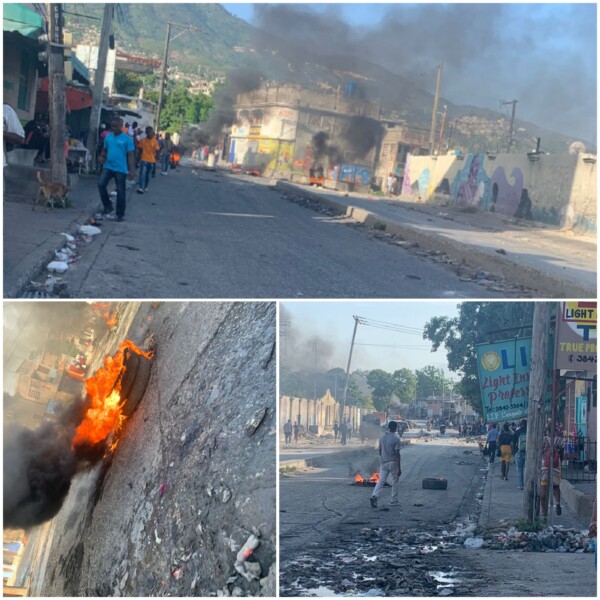 Protestation/insécurité: des barricades de pneus enflammés dans plusieurs zones de Port-au-Prince dont Carrefour-feuilles