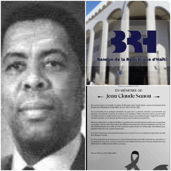 Décès de Jean Claude Sanon, la BRH peinée, lui rend hommage