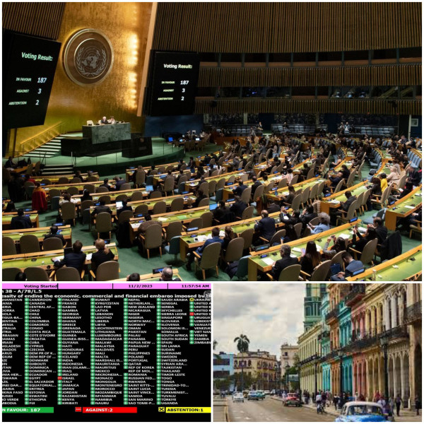 187 Etats membres de l'ONU, dont Haiti, ont voté en faveur de la levée de l'embargo américain sur Cuba