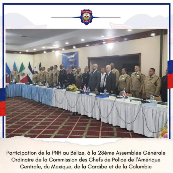 La PNH participe à la 28e Assemblée Générale de la CJDPCAMCC au Bélize