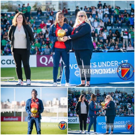 Football féminin : Lourdjina Etienne élue meilleure joueuse du tournoi U-17 et de la CONCACAF 2024