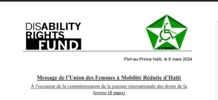 L'UFMORH d'Haïti plaide pour l'inclusion des femmes handicapées dans un contexte d'insécurité persistante