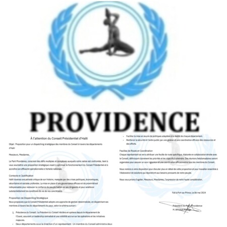 Gouvernance: Le parti Providence invite le CP à adopter une approche de gestion décentralisée 1 Gouvernance: Le parti Providence invite le CP à adopter une approche de gestion décentralisée