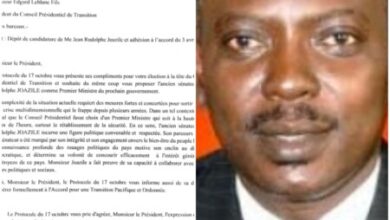 Course à la primature, le Protocole du I7 Octobre soutient Jean Rodolphe Joazile