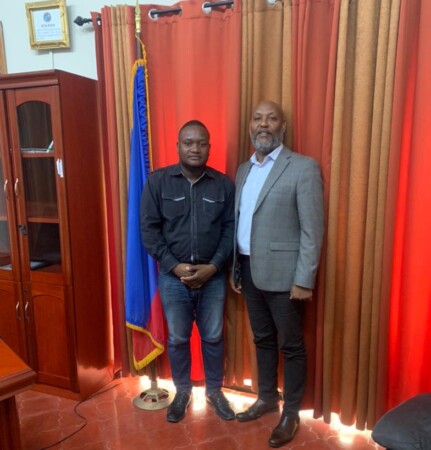 Johnston JOSEPH de PLAJESA rencontre le Directeur Général de l'ONI, Reynold GUERRIER