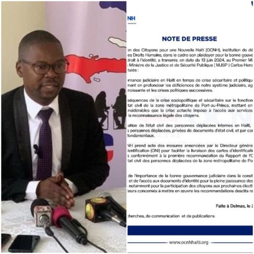 L'OCNH dans le cadre de son plaidoyer pour la bonne gouvernance judiciaire s'adresse au gouvernement 1 L'OCNH dans le cadre de son plaidoyer pour la bonne gouvernance judiciaire s'adresse au gouvernement