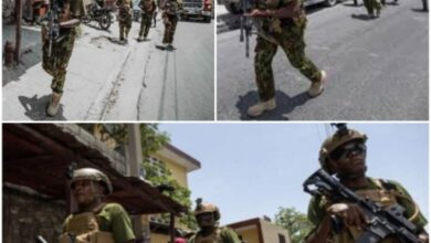 Première sortie des officiers kényans dans les rues de Port-au-Prince