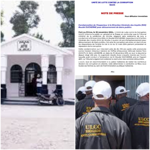 Haïti corruption : la justice rend sa 2ème condamnation en deux décennies