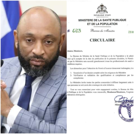 Haïti-Santé: Suppression des frais du permis d’exercice pour les professionnels de santé selon une décision du MSPP