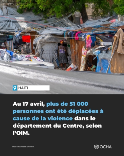 Plus de 50 mille déplacés en deux semaines dans le département du Centre, selon l'ONU