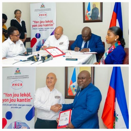 Un protocole d’accord entre le PNCS et la BRANA S.A, pour la dotation du Malta H dans les écoles