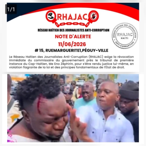 Haïti-Le RHAJAC réclame la révocation du commissaire du gouvernement du Cap-Haïtien pour abus d’autorité