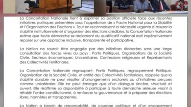 Pacte national : la Concertation Nationale plaide pour une démarche réellement inclusive