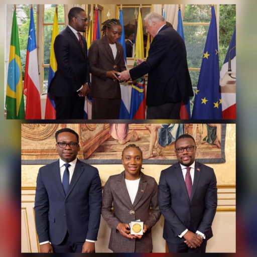 France : Au Sénat, Melchie Dumornay décorée sur proposition de l’ambassade d’Haïti