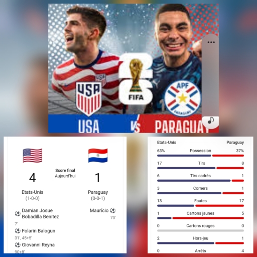 Mondial 2026 : les États-Unis écrasent le Paraguay pour leur entrée en lice