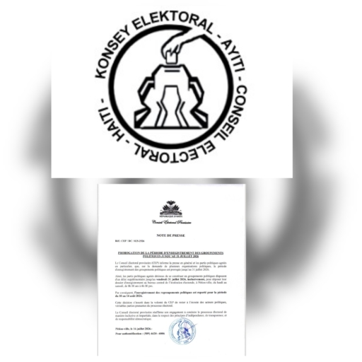 Le CEP prolonge jusqu'au 31 juillet l'enregistrement des groupements politiques 1 Le CEP prolonge jusqu'au 31 juillet l'enregistrement des groupements politiques