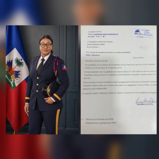 Après plusieurs années de service au sein de la PNH, Geraldine Lucea choisit de tourner la page