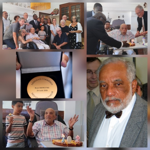 France/Culture-Littérature: René Depestre honoré à 102 ans par la ville de Lézignan-Corbières