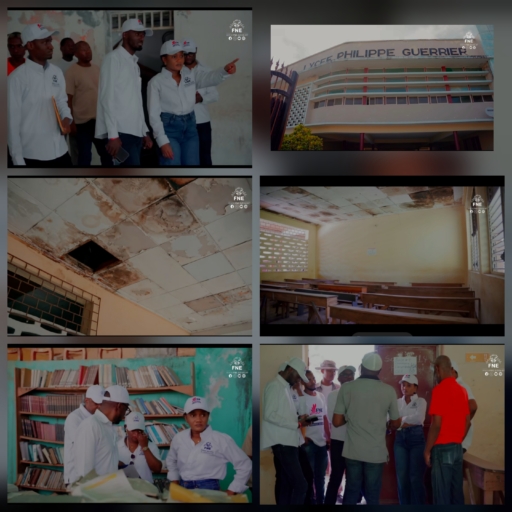 Visite d’évaluation du FNE au Lycée Philippe Guerrier au Cap-Haïtien