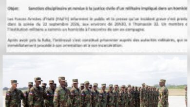 Un militaire accusé d’homicide: les FAd’H le chassent de leurs rangs