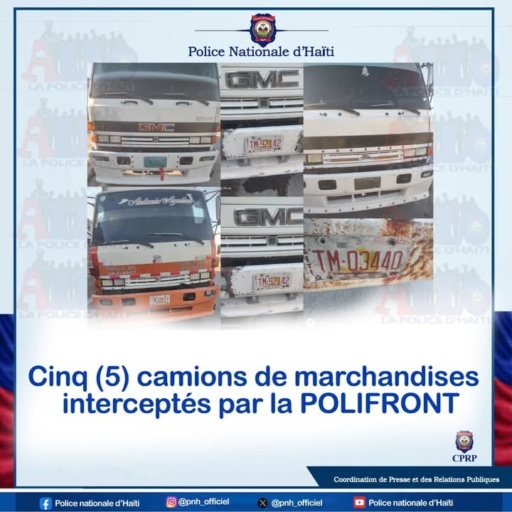Lutte contre la contrebande: La POLIFRONT porte un grand coup, plus de 8 millions de gourdes de marchandises clandestines saisies
